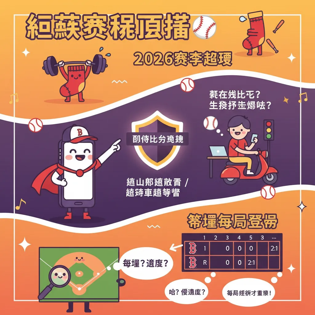 紅襪賽程直播即時比分查詢，掌握每局得分與戰績排名